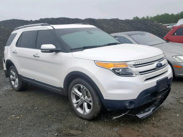 1FM5K8F8XEGA10623 - 2014 FORD EXPLORER L WHITE photo 1