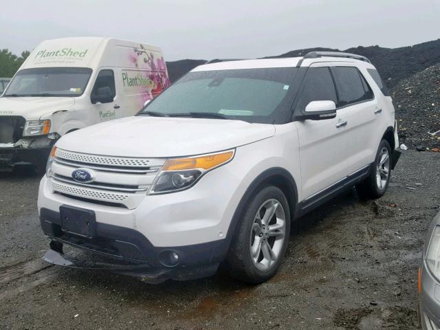 1FM5K8F8XEGA10623 - 2014 FORD EXPLORER L WHITE photo 2