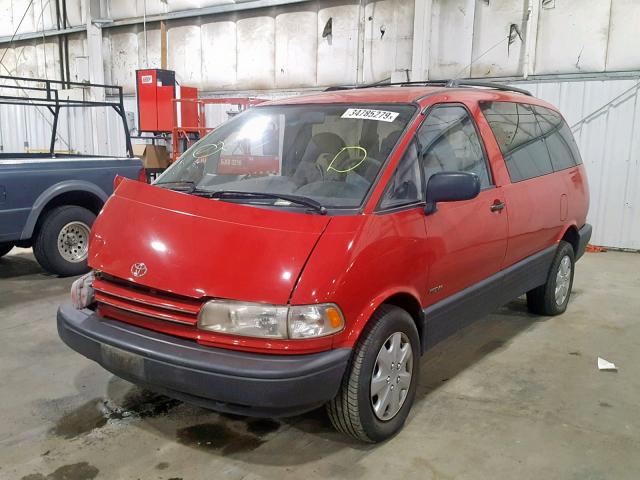 JT3AC12R7M0068044 - 1991 TOYOTA PREVIA LE RED photo 2