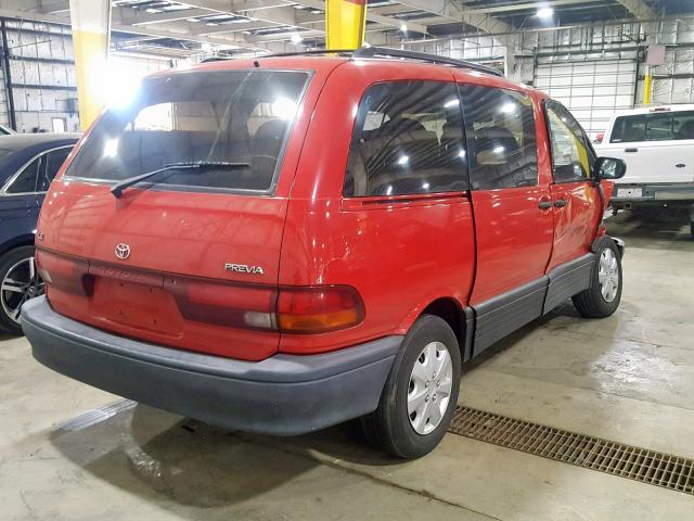 JT3AC12R7M0068044 - 1991 TOYOTA PREVIA LE RED photo 4