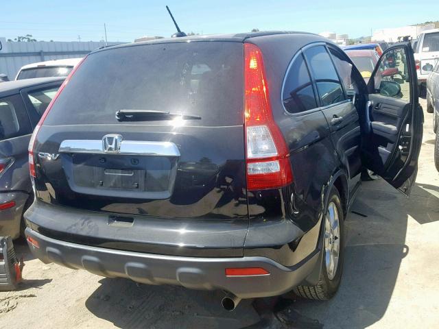 JHLRE38727C052480 - 2007 HONDA CR-V EXL BLACK photo 4