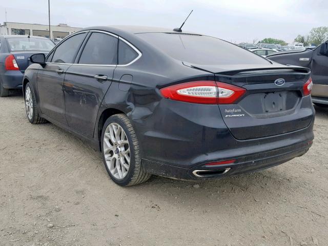 3FA6P0D90ER290378 - 2014 FORD FUSION TIT BLACK photo 3