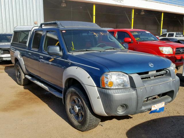 1N6ED29X82C362968 - 2002 NISSAN FRONTIER C BLUE photo 1