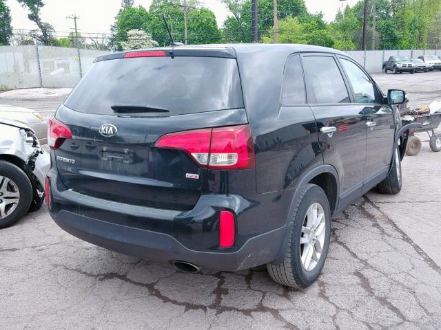 5XYKT3A6XEG469702 - 2014 KIA SORENTO BLACK photo 4