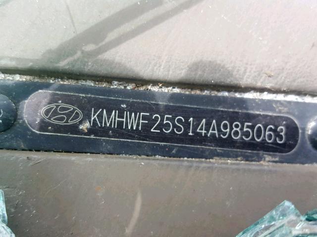 KMHWF25S14A985063 - 2004 HYUNDAI SONATA GL BLUE photo 10