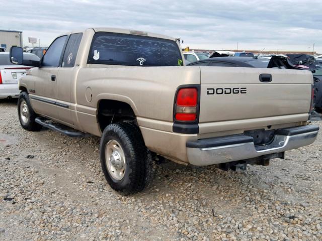 3B7KC23622M262260 - 2002 DODGE RAM 2500 TAN photo 3