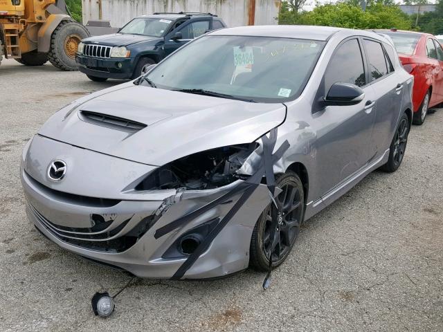 JM1BL1L35D1717912 - 2013 MAZDA SPEED 3 GRAY photo 2