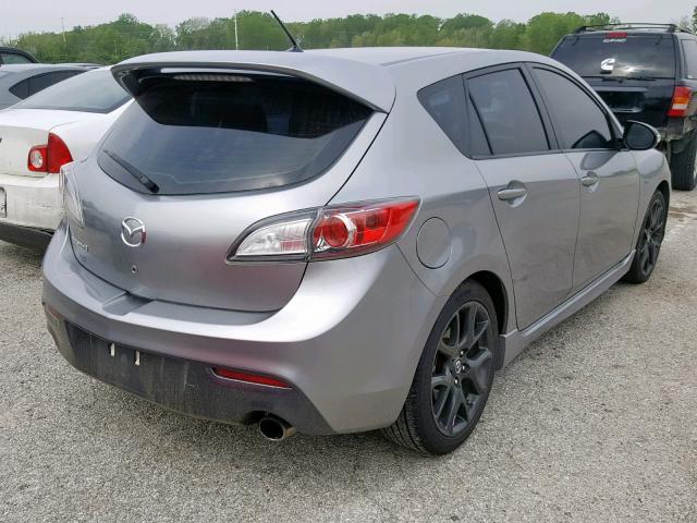 JM1BL1L35D1717912 - 2013 MAZDA SPEED 3 GRAY photo 4