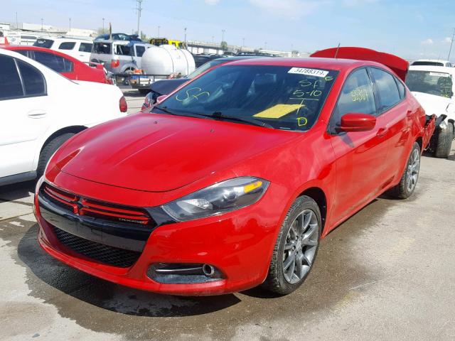 1C3CDFBHXDD157254 - 2013 DODGE DART SXT RED photo 2