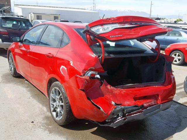 1C3CDFBHXDD157254 - 2013 DODGE DART SXT RED photo 3