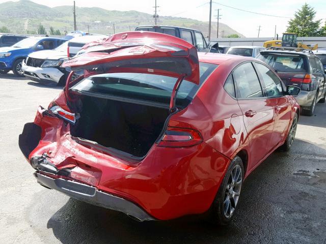 1C3CDFBHXDD157254 - 2013 DODGE DART SXT RED photo 4