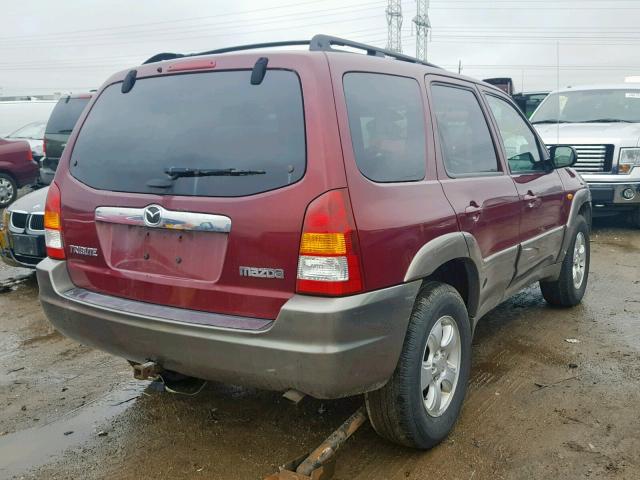 4F2CZ06174KM10971 - 2004 MAZDA TRIBUTE ES 红色 照片 4