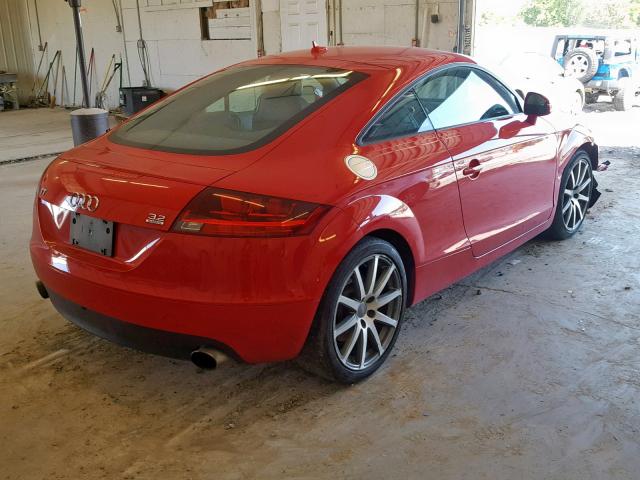 TRUDD38J281000467 - 2008 AUDI TT 3.2 QUA RED photo 4