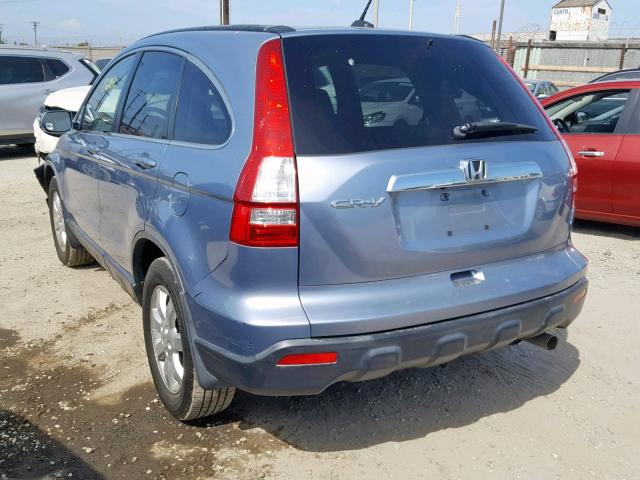 JHLRE38707C054714 - 2007 HONDA CR-V EXL BLUE photo 3