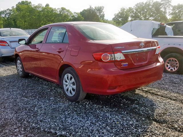 2T1BU4EE2DC118667 - 2013 TOYOTA COROLLA BA RED photo 3