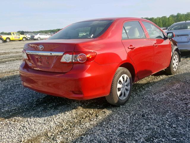 2T1BU4EE2DC118667 - 2013 TOYOTA COROLLA BA RED photo 4