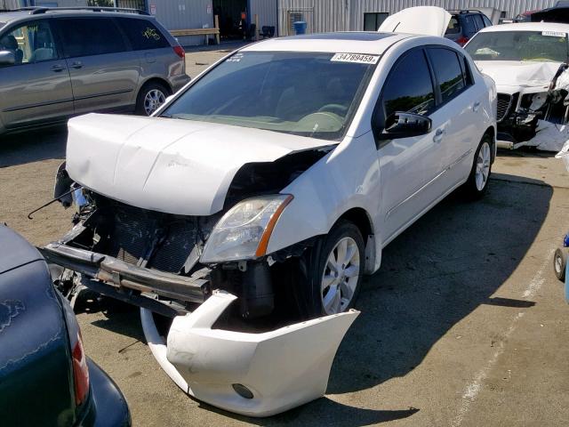 3N1AB6AP5BL732470 - 2011 NISSAN SENTRA 2.0 WHITE photo 2