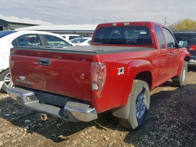 1GCDT196558215792 - 2005 CHEVROLET COLORADO BURGUNDY photo 4