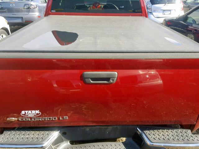 1GCDT196558215792 - 2005 CHEVROLET COLORADO BURGUNDY photo 9