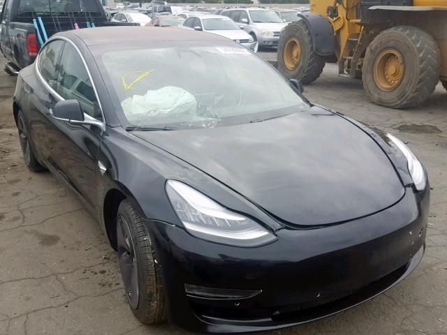 5YJ3E1EAXJF018627 - 2018 TESLA MODEL 3 BLACK photo 1