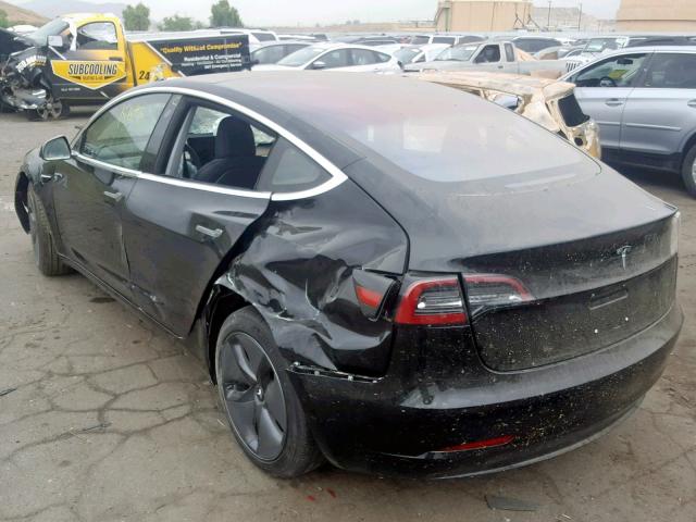 5YJ3E1EAXJF018627 - 2018 TESLA MODEL 3 BLACK photo 3