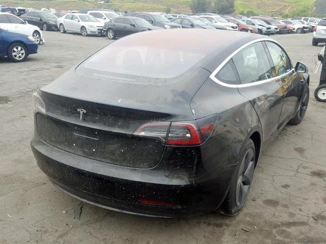 5YJ3E1EAXJF018627 - 2018 TESLA MODEL 3 BLACK photo 4