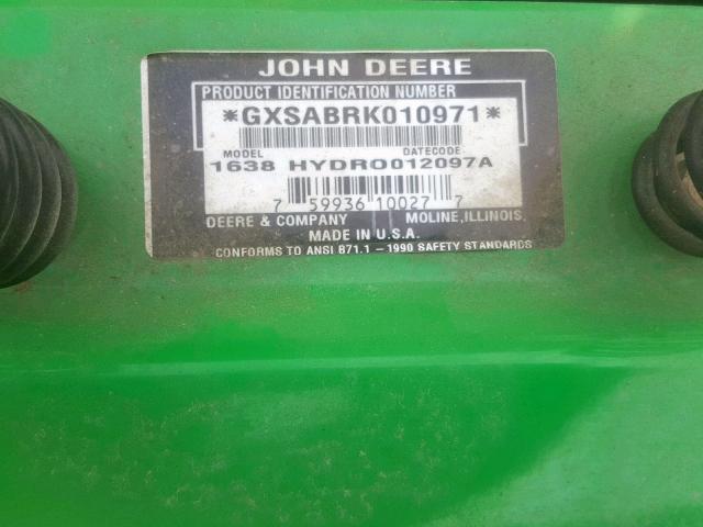 GXSABRK010971 - 1997 JOHN DEERE SABRE GREEN photo 10