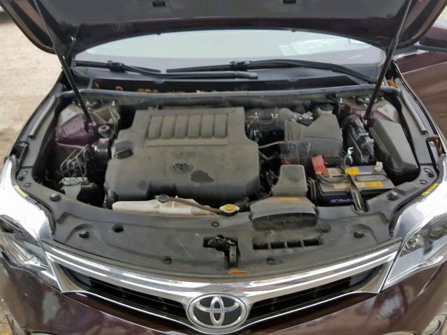 4T1BK1EB6DU021321 - 2013 TOYOTA AVALON BAS MAROON photo 7