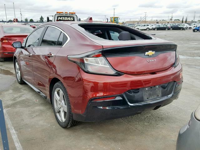 1G1RC6S5XHU176920 - 2017 CHEVROLET VOLT LT BURGUNDY photo 3