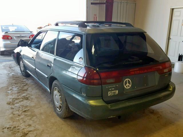 4S3BK4359T7310435 - 1996 SUBARU LEGACY L GREEN photo 3