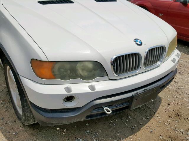 5UXFB335X3LH40642 - 2003 BMW X5 4.4I WHITE photo 9