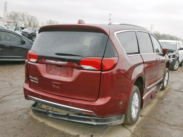 2C4RC1BG5JR365697 - 2018 CHRYSLER PACIFICA T BURGUNDY photo 4