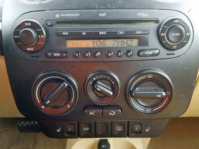 3VWSF31Y16M313073 - 2006 VOLKSWAGEN NEW BEETLE Krem foto 9
