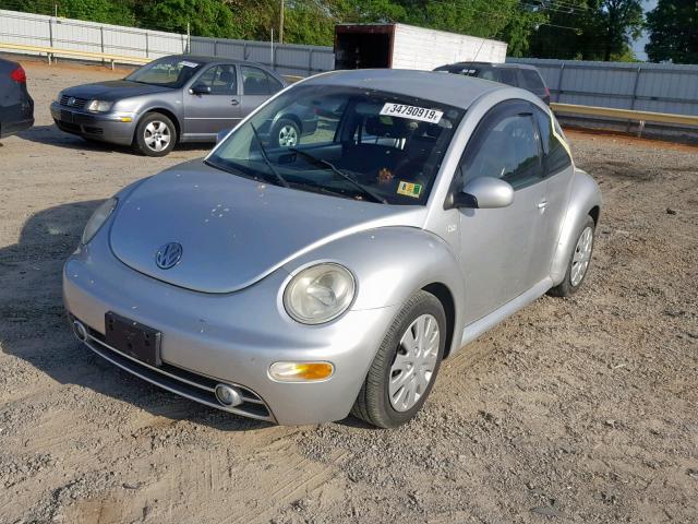 3VWCB21C81M450308 - 2001 VOLKSWAGEN NEW BEETLE Gümüş foto 2