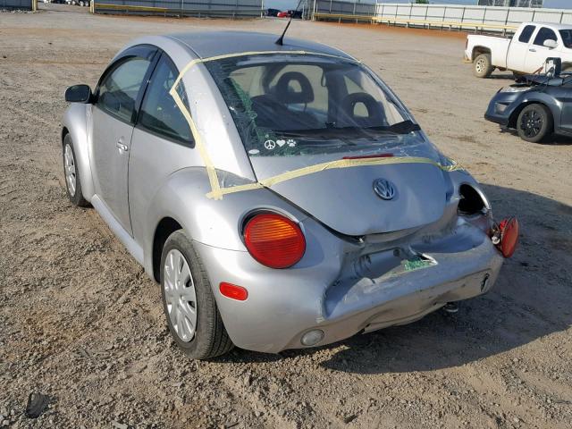 3VWCB21C81M450308 - 2001 VOLKSWAGEN NEW BEETLE Gümüş foto 3