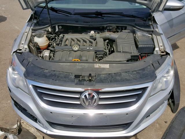 WVWGU7AN8BE705883 - 2011 VOLKSWAGEN CC VR6 4MO SILVER photo 7