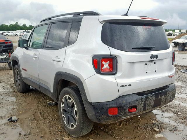 ZACCJBCT7GPC72481 - 2016 JEEP RENEGADE T SILVER photo 3