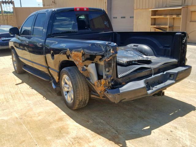 1D7HA18D43S338352 - 2003 DODGE RAM 1500 S BLACK photo 3