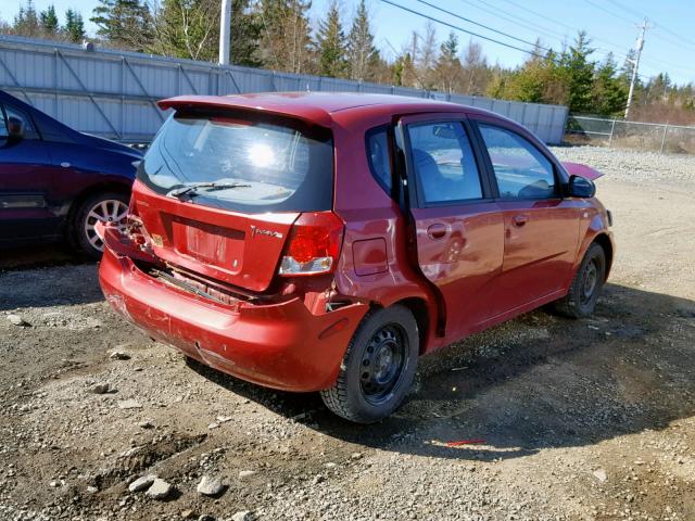 KL2TD626X5B415086 - 2005 PONTIAC WAVE RED photo 4