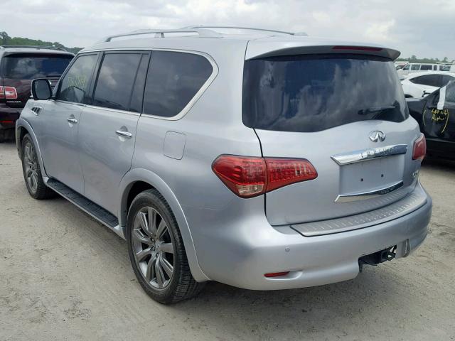 JN8AZ2NF2C9518859 - 2012 INFINITI QX56 SILVER photo 3