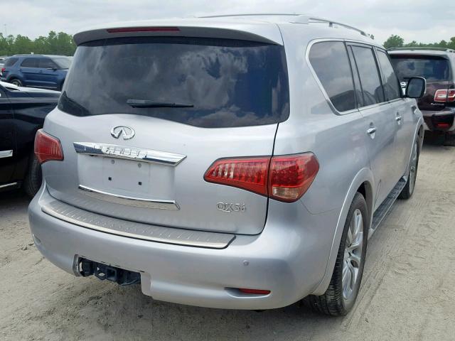 JN8AZ2NF2C9518859 - 2012 INFINITI QX56 SILVER photo 4