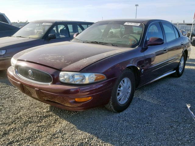 1G4HP52KX4U123115 - 2004 BUICK LESABRE CU BURGUNDY photo 2