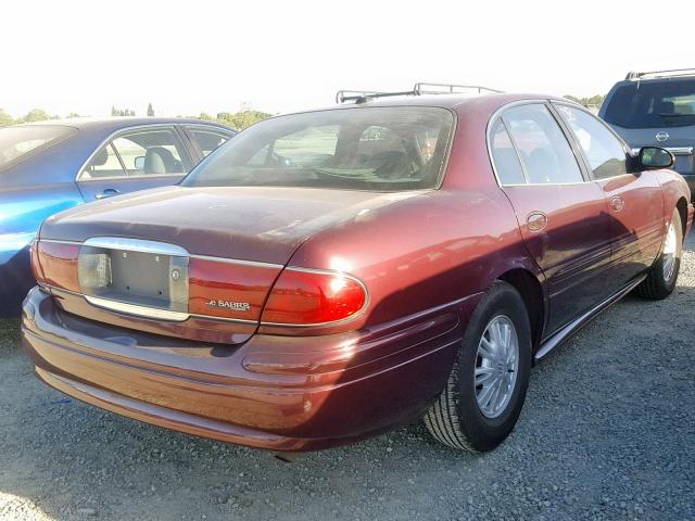 1G4HP52KX4U123115 - 2004 BUICK LESABRE CU BURGUNDY photo 4