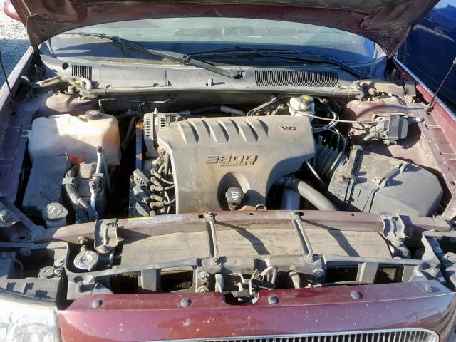 1G4HP52KX4U123115 - 2004 BUICK LESABRE CU BURGUNDY photo 7