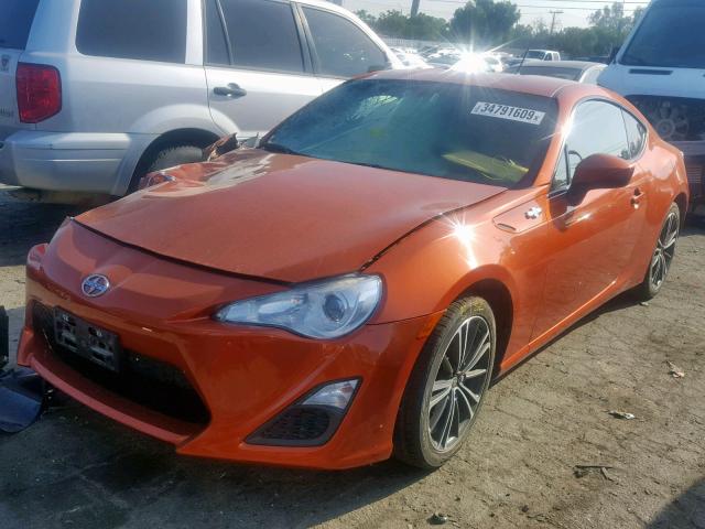 JF1ZNAA15D2710050 - 2013 TOYOTA SCION FR-S ORANGE photo 2