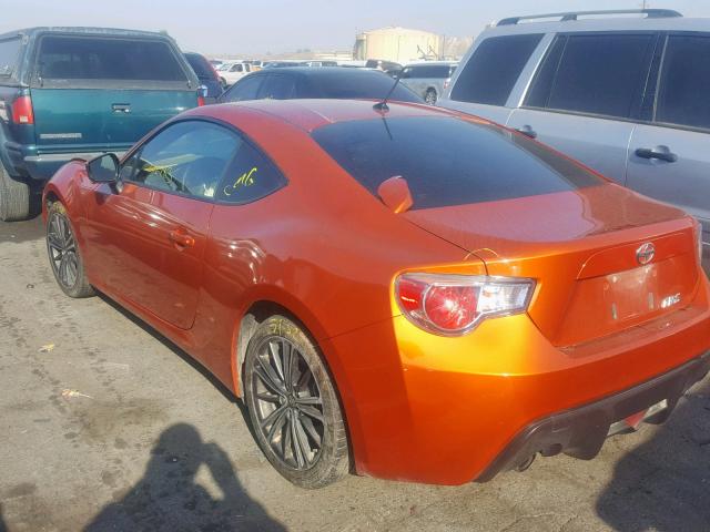 JF1ZNAA15D2710050 - 2013 TOYOTA SCION FR-S ORANGE photo 3