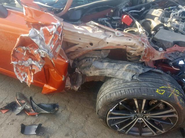 JF1ZNAA15D2710050 - 2013 TOYOTA SCION FR-S ORANGE photo 9