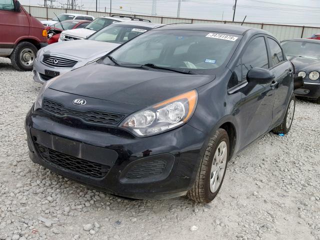 KNADM5A37F6486336 - 2015 KIA RIO LX BLACK photo 2