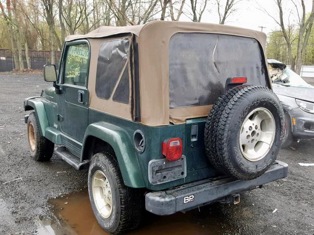 1J4FA59S11P372751 - 2001 JEEP WRANGLER / GREEN photo 3