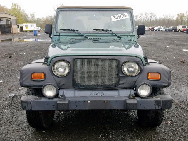 1J4FA59S11P372751 - 2001 JEEP WRANGLER / GREEN photo 9